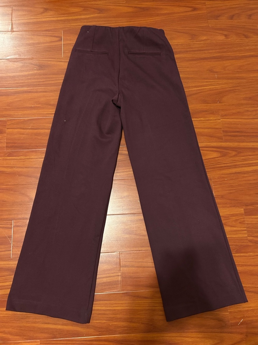 Ann Taylor Maroon High-Rise Tailored Trousers - Picture 4 of 5